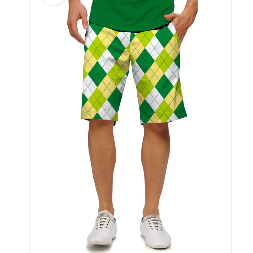 Loudmouth Golf Fairway A-Tisket-A-Tasket Men's Heritage Short Sz 32